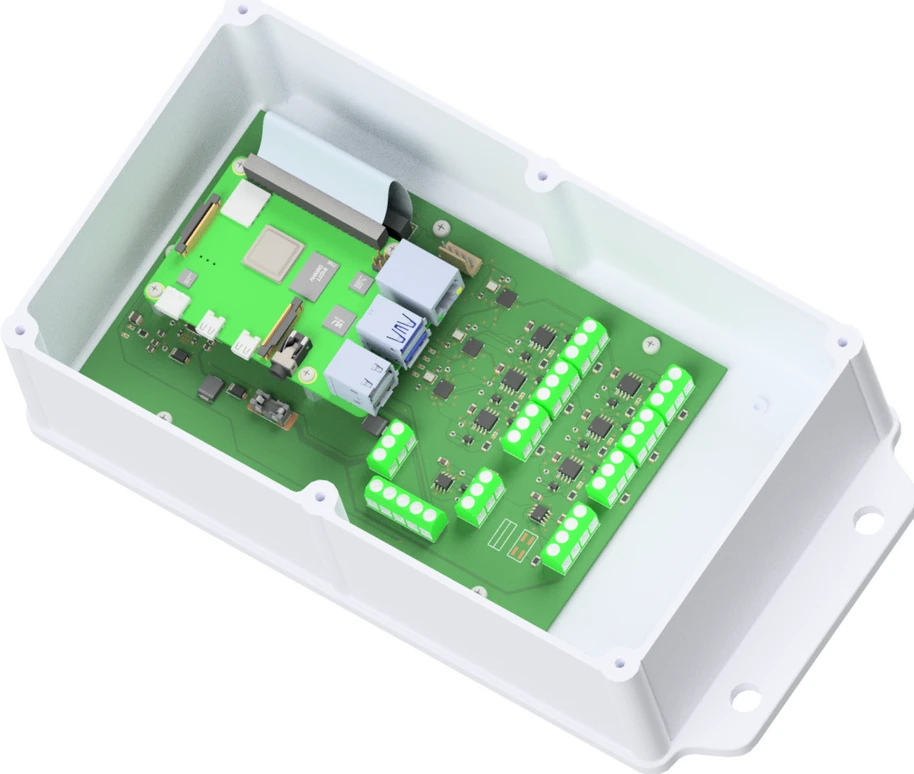 Render des Marine Control Server mit Raspberry Pi im Gehäuse