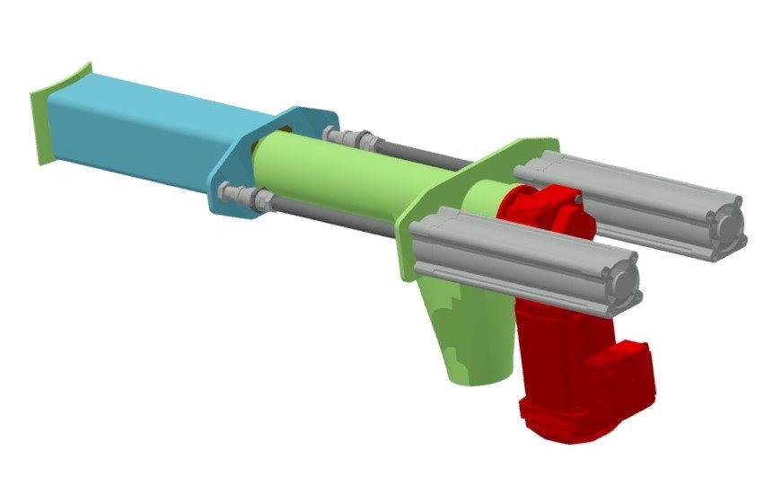 3D-Konstruktion des Schneckenprobenehmers